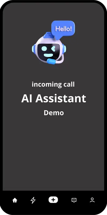 AI B2B SaaS AI Assistant demo - incoming call